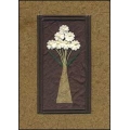 White Flowers on Brown