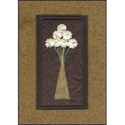 White Flowers on Brown