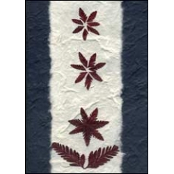 Flowers on Blue and White