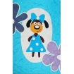 Handmade Card: Dog in a Blue Dress