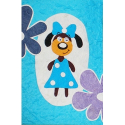 Dog in a Blue Dress