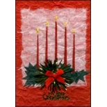 Red Candles 'Merry Christmas'