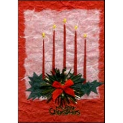 Red Candles 'Merry Christmas'