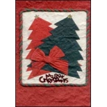 Red and Green Trees 'Merry Christmas'