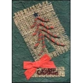 Red Green Tree and Bow 'Merry Christmas'