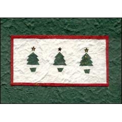 Three Green Christmas Trees