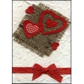 Cream Red Hearts with Bow