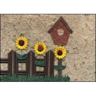 Sunflowers and Birdhouse