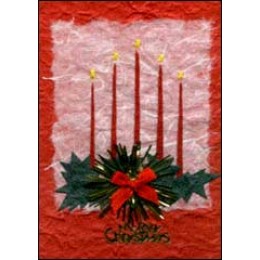 Red Candles 'Merry Christmas'