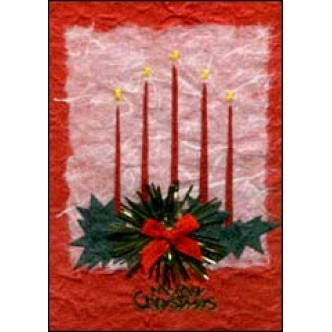 Red Candles 'Merry Christmas'