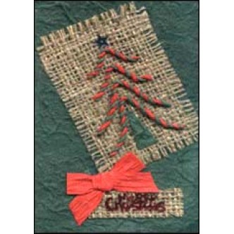 Red Green Tree and Bow 'Merry Christmas'