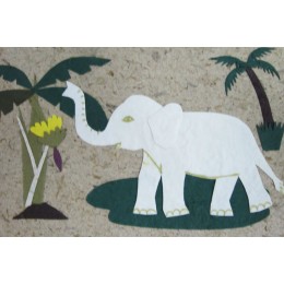Elephant With Palm Trees